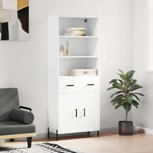 vidaXL Highboard Weiß 69,5x34x180 cm Holzwerkstoff, 3200521