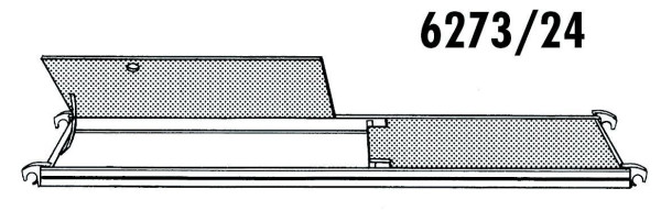 HYMER Bühne mit Durchstiegsklappe, Länge 2,95 m, Breite 0,65 m, 627324