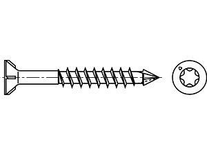 ART 88198 SPAX-M-Schrauben Seko mit Fräsrippen und CUT-Spitze Stahl WIROX 3,5 x 40/28-T galvanisch verzinkt VE=K (200 Stück)