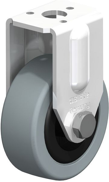 Blickle BRA-VPA 50G Apparate-Bockrolle mit Rückenloch, Vollgummi, Grau, 274704