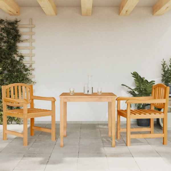 vidaXL Gartenstühle 2 Stück 58x59x88 cm Massivholz Teak, 364407