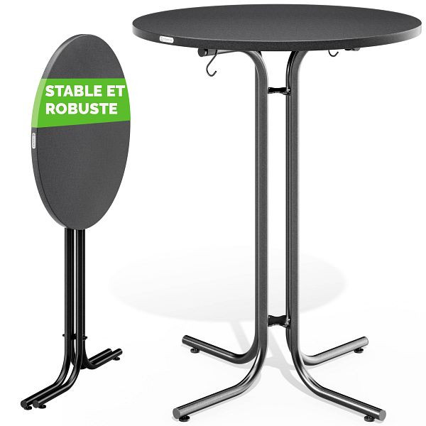 casaria Stehtisch Grau 110x70cm klappbar, 109654, 4251779130733