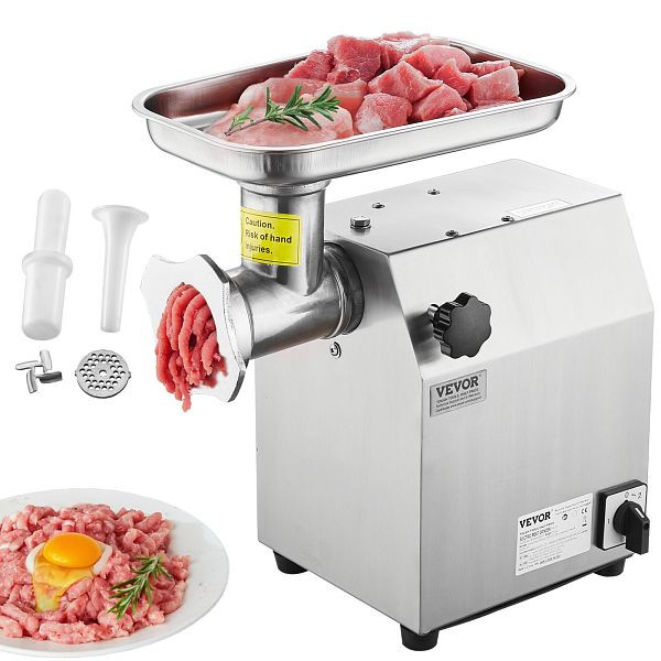VEVOR Kommerzieller Elektrischer Fleischwolf, 2,5kg/Min Wurstfüller Küche, SYTMDDJRJSYSRV94WV2