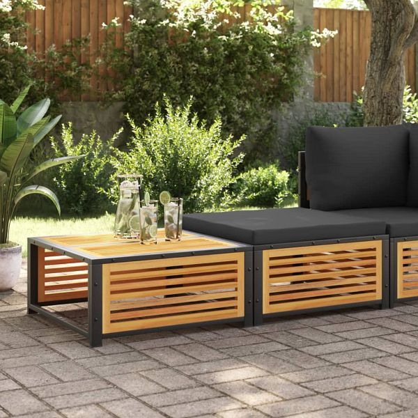 vidaXL Gartentisch mit Hocker Massivholz Akazie, 367643