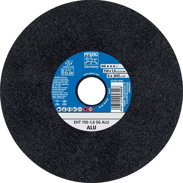 Pferd Trennscheibe EHT 150-1,6 SG ALU, VE: 25 Stück, 61323116