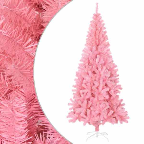 vidaXL Künstlicher Weihnachtsbaum mit Ständer Rosa 240 cm PVC, 329178