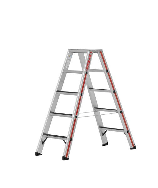 HYMER Stufenstehleiter R13, beidseitig begehbar, 2x5 Stufen, Länge 1,30 m, 862410