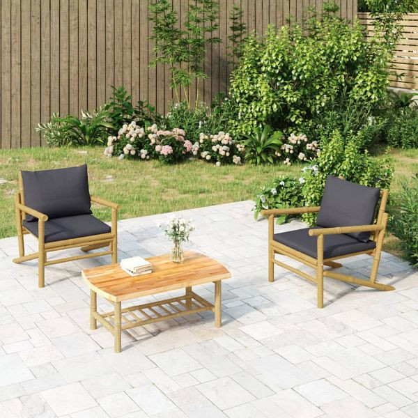 vidaXL Garten-Couchtisch 90x55x37 cm Bambus, 363463