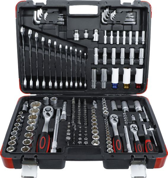 BGS Steckschlüssel-Satz, Antrieb 6,3 mm (1/4") / 10 mm (3/8") / 12,5 mm (1/2"), 176-teilig, 15217