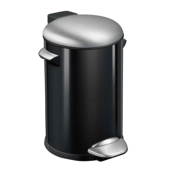 STEIN HGS Belle Deluxe Treteimer, schwarz, edelstahl, matt, 12 Liter, 83979.0002