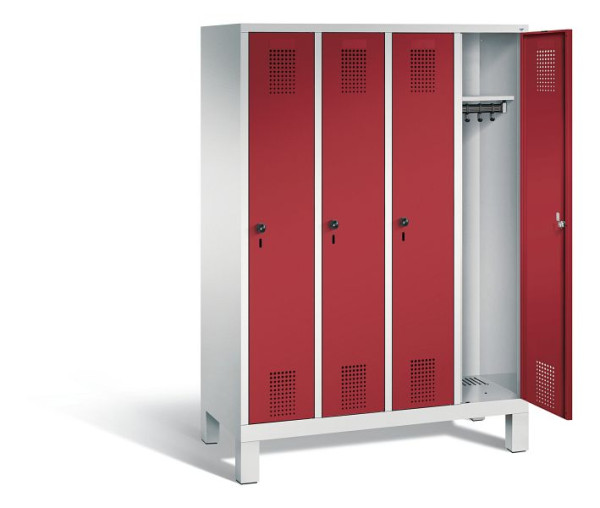 C+P Spind Evolo, H1650xB1190xT500mm, Farbe: Lichtgrau / Rubinrot, 480106-40 S10018