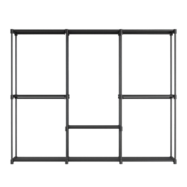 SONGMICS Garderobe, Schwarz, 205x43x166 cm, RYG035B01