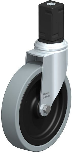 Blickle LKRA-VPA 150K-11-EV17 Apparate-Lenkrolle mit Expander, Vollgummi, Grau, 848495