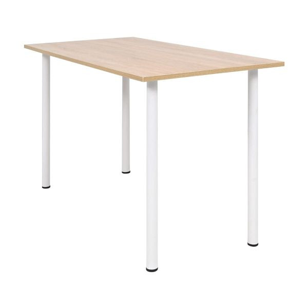 vidaXL Esstisch 120×60×73 cm Eichenbraun und Weiß, 245728