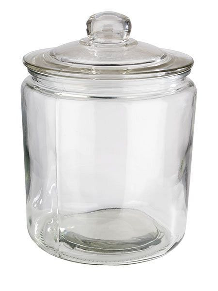 APS Vorratsglas -CLASSIC-, Ø 18 cm, Höhe: 26 cm, Glas, Polyethylen, 4 Liter, inklusive Glasdeckel, 82252