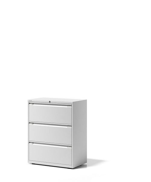 Bisley Schubladenschrank Essentials, 3 Schubladen à H 304 mm, verkehrsweiß, YESF0810696