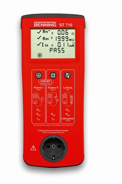 Benning ST 710, Batteriebetriebener Gerätetester VDE0701, 050308