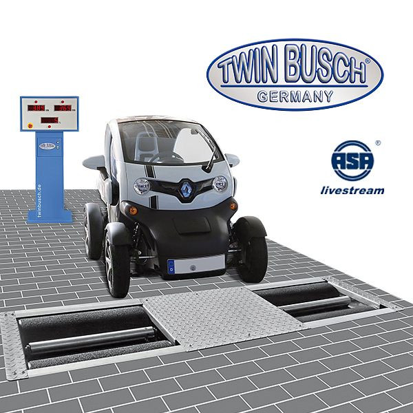 Twin Busch Rollen-Bremsenprüfstand mit Anzeigeschrank Digital-Display, TWB-BP304WD