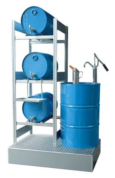 Rapid Abfüllplatz, 1200*800*2000, Auffangwanne mit Gitterrost, 25 060