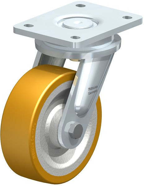 Blickle LO-SETH 150K Stahlgeschweißte Schwerlast-Lenkrolle, Blickle Extrathane®, Hellbraun, 73460