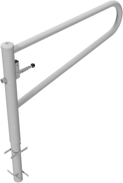 Schake Drehbare Gatterschranke, zum Einbetonieren, feuerverzinkt, Gesamtbreite: 1500 mm, für Vorhangschloss, 413_151V