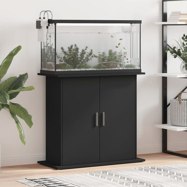 vidaXL Aquariumständer Schwarz 81x36x73 cm Holzwerkstoff, 833600