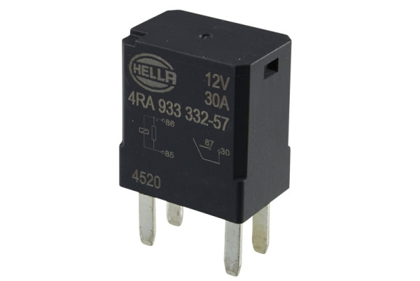 HELLA Relais, Arbeitsstrom, 12V, 4-polig, Schließer, 30A, 4RA 933 332-571