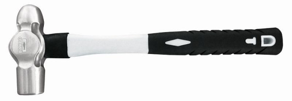 Bahco Ingenieur-Hammer mit Kugelpinne, Edelstahl/Inox, magnetisch, 2-Komponenten-Fiberglas-Griff, 365 mm, 1100 g, Kopf 125x36 mm, 900 g, SS506-900-FB