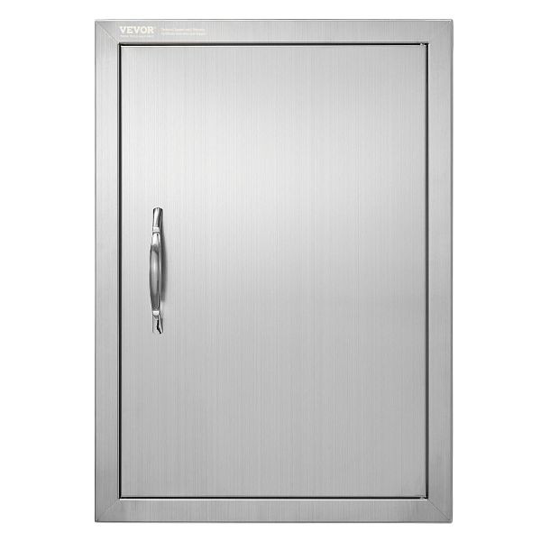 VEVOR Grillzugangstür, 432 x 610 x 46 mm, Einzelne Außenküchentür, Vertikale Wandtür mit Griff, DMMBSCJMYS174RNRPV0