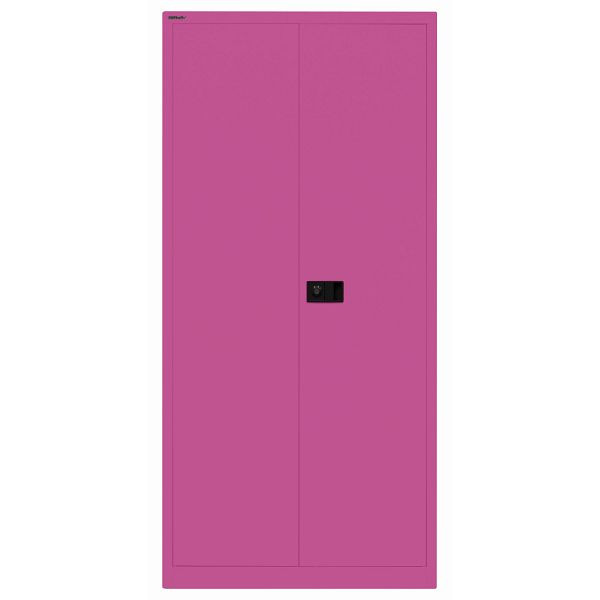 Bisley Flügeltürenschrank UNIVERSAL, 4 Fachböden für 5 Ordnerhöhen, Breite 914 mm, Tiefe 400, 681 fuchsia, Belastbarkeit: 80kg je Fachboden, E782A04G681