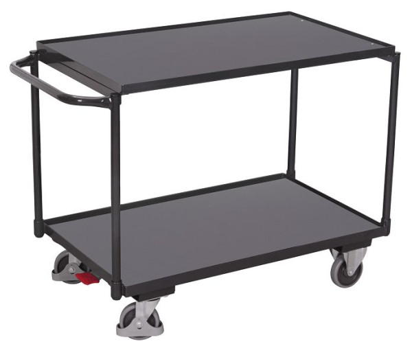 VARIOfit Tischwagen mit 2 Ladeflächen, Außenmaße: 1.175 x 625 x 850 mm, RAL 7016 anthrazitgrau, sw-600.501/AG