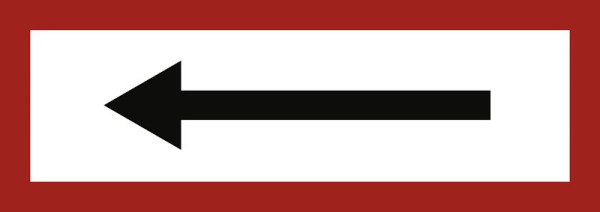 Moedel Richtungspfeil, Aluminium, 297x105 mm, 57318, 4060081013098