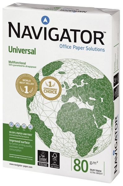 NAVIGATOR Premium Büropapier Universal - A3, 80 g/qm, weiß, 500 Blatt, N80A3