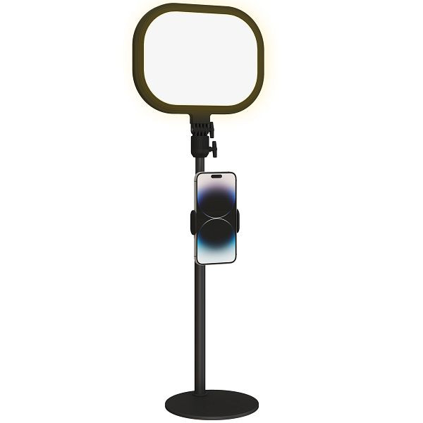 HOMCOM LED-Nachttischlampe, 10 Dimmstufen, 5 Farben, Speicherfunktion, Metall, Schwarz, B31-535V00BK