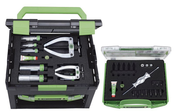 KUKKO Gleithammer- und Gegenstützen-Satz zum Ausziehen von Kugellagern und Passstiften, Innendurchmesser des Kugellagers: 12-70 mm, 28-D