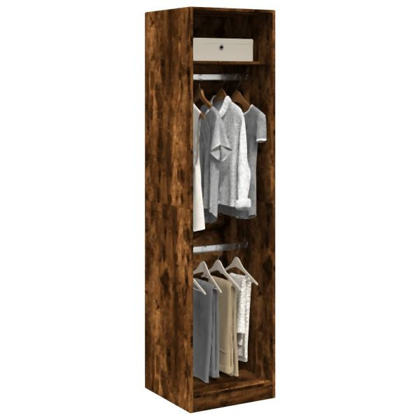 vidaXL Kleiderschrank Räuchereiche 50x50x200 cm Holzwerkstoff, 3307787