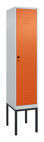 C+P Umkleidespind Classic PLUS mit Mitteltrennwand, Gestell, 2120x400x500mm, 7035/2004, Drehriegel, 0800307-12F S10030