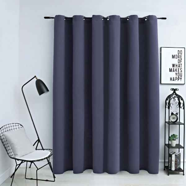 vidaXL Verdunkelungsvorhang mit Metallösen Anthrazit 290 x 245 cm, 134421