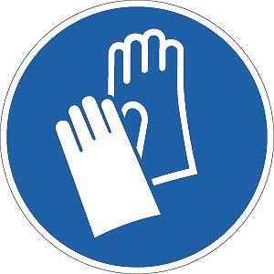 Moedel Handschutz benutzen ISO 7010, Folie, Ø 100 mm, 51792