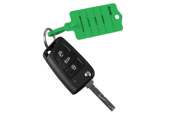 Eichner Schlüsselanhänger Profi 2 grün "französisch", mit Lasche und Rasterverschlusstechnik mit 2 Markern, VE: 1 Pack à 200 Stück, 9219-00401-030