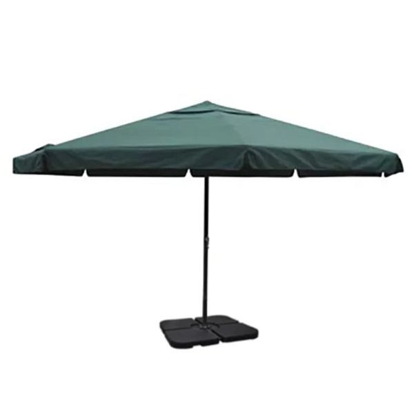 vidaXL Sonnenschirm Aluminium grün mit Schirmständer, 271717