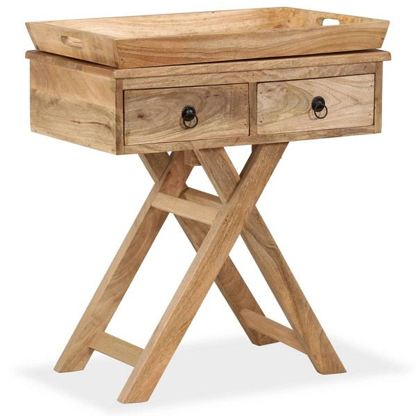 vidaXL Beistelltisch Mangoholz Massiv 65 x 40 x 76 cm, 244952