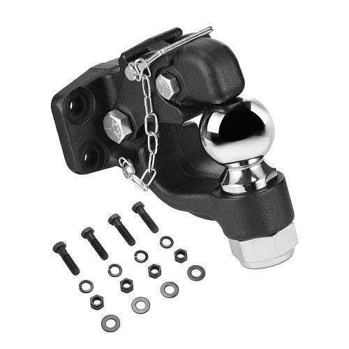 VEVOR Anhängerkupplung 9070 kg, 2-5/16-Zoll-Kugelkopf, für 6,35-7,62 cm Lünettenringe, Montagesatz, schwarze Pulverbeschichtung, TJXHTGDGQ251676ERV0