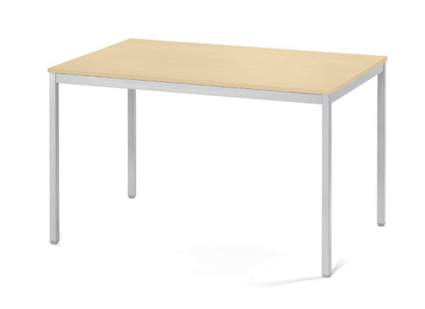 Deskin Konferenztisch MULTI MODUL, Platte Ahorn, Gestell Alusilber RAL 9006, B 1200 x T 800 x H 728 mm, 359519