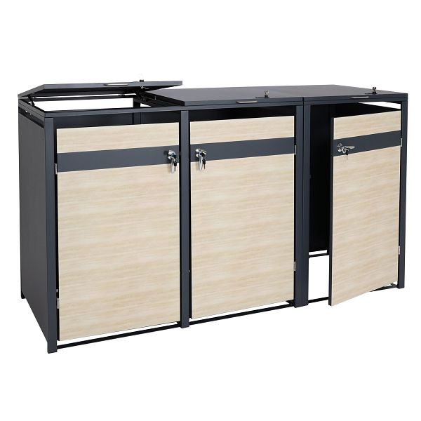 Ombrellone parasole decentrato HWC-A96 3,5x3,5m alluminio avorio grigio con base | Leroy Merlin