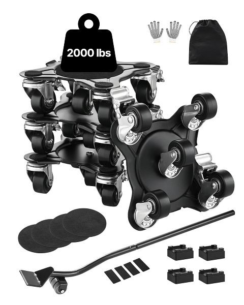 VEVOR Möbelroller Transportroller, Möbelwagen Rollen mit 5 Rädern 158x158x65mm, JXYDHBJYWXL50E9KVV0