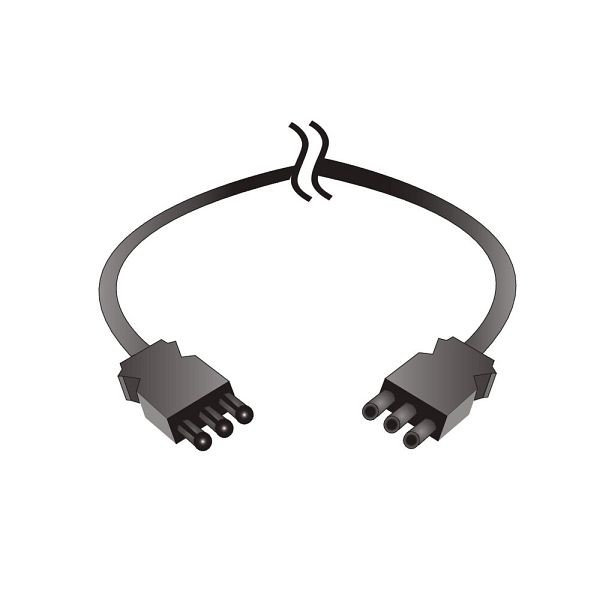 bott Verbindungskabel 230V, GST18, GST18 Stecker / GST18 Buchse, L: 1000mm, schwarz, 43503007