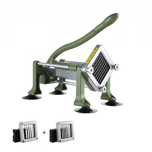 VEVOR Kartoffelschneider mit 1/2 & 3/8-Zoll Edelstahlklinge, mit Saugnäpfen, ideal für Pommes & Gemüse, SYWSQSTJYJ12KW995V0
