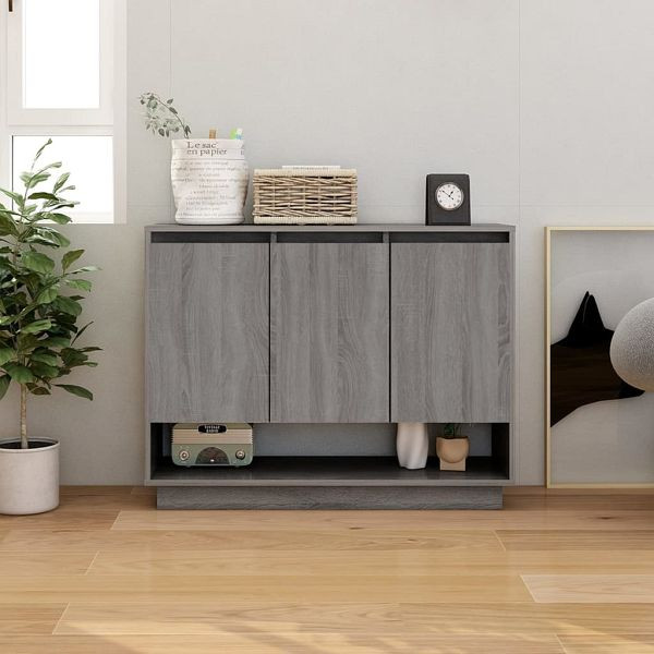 vidaXL Sideboard Grau Sonoma 97x31x75 cm Holzwerkstoff, 812988