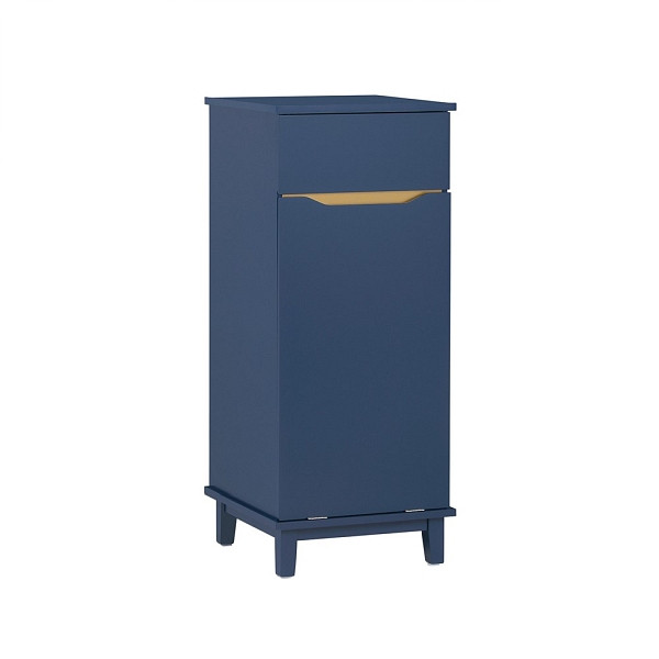 SoBuy Wäscheschrank mit einer Schublade Blau 40x40x95cm, Modern, BZR114-B